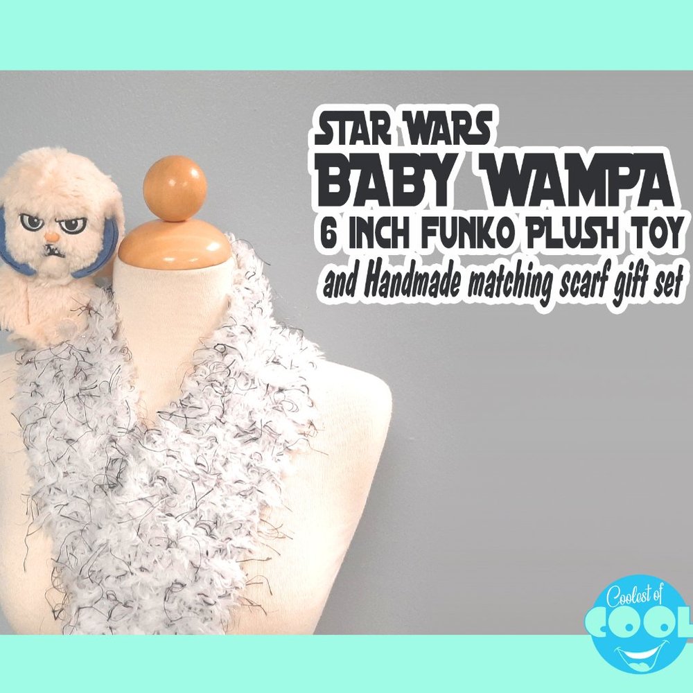 Star Wars Mini Wampa 6in. Plush toy Funko plus Matching Handmade scarf gift set
